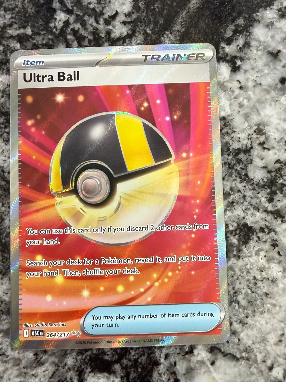 Pokemon Ultra Ball Trainer Card - Full Art